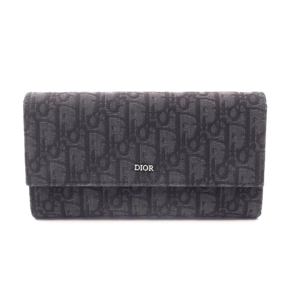 Dior Oblique Jacquard Long Flap Wallet